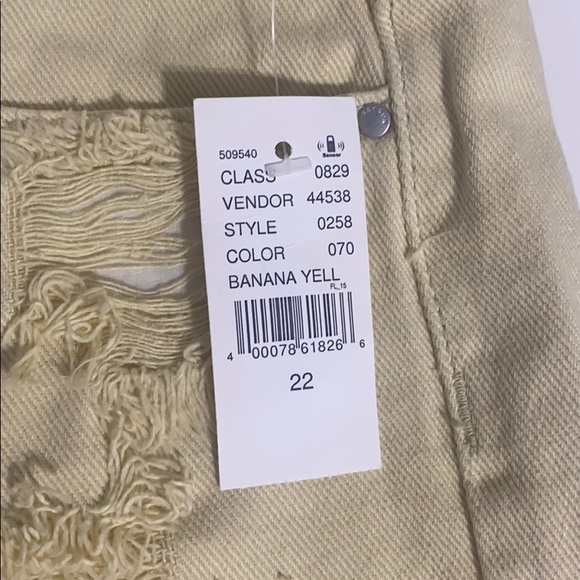 Rare NWT Pacsun | Yellow Mom Jean Shorts Size 22 - Picture 6 of 6